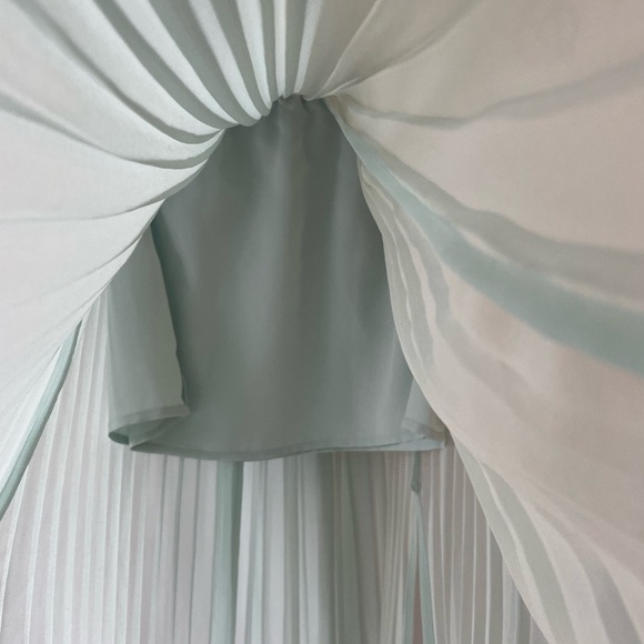 Victoria’s Secret, wmn size 2, stretch waist mint green pleated sheer maxi skirt - Picture 5 of 5